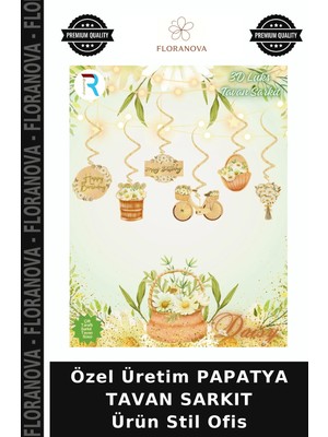 Floranova Özel Üretim Papatya Tavan Sarkıt Ürün Stil Ofis