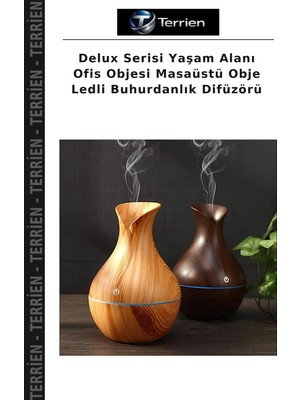 Terrien Delux Serisi Yaşam Alanı Ofis Objesi Masaüstü Obje Ledli Buhurdanlık Difüzörü