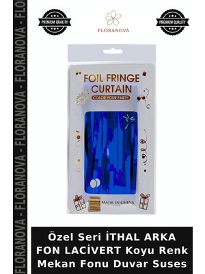 Floranova Özel Seri Ithal Arka Fon Lacivert Koyu Renk Mekan Fonu Duvar Suses