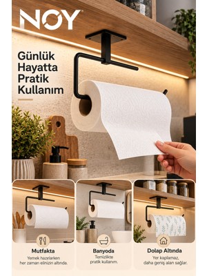 Noy Organizer Banyo Düzenleyici Yapışkanlı Kağıt Havlu Peçete Askısı