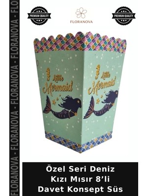 Floranova Özel Seri Deniz Kızı Mısır 8’li Davet Konsept Süs