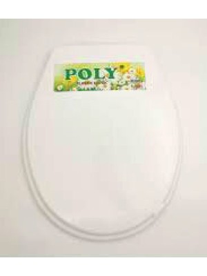 Poly ET-011 Beyaz Yumuşak Klozet Kapak Büyük Puf