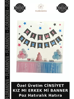 Floranova Özel Üretim Cinsiyet Kız Mı Erkek Mi Banner Poz Hatıralık Hatıra