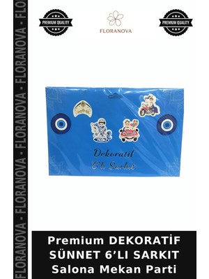 Floranova Premium Dekoratif Sünnet 6’lı Sarkıt Salona Mekan Parti