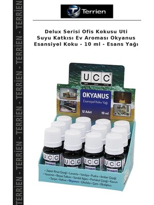 Terrien Delux Serisi Ofis Kokusu Uti Suyu Katkısı Ev Aroması Okyanus Esansiyel Koku - 10 ml - Esans Yağı