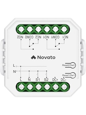 Vionna Wifi Çift Çıkışlı Kuru Kontak Modül (Tuya, Smart Life Uyumlu) - WKM03