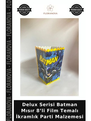 Floranova Delux Serisi Batman Mısır 8’li Film Temalı Ikramlık Parti Malzemesi