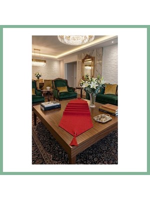 Bşk Virgo Çizgili Tek Runner, Colber Tek Runner 40X140CM Kırmızı BSK2026
