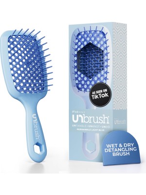 Str Store Unbrush Islak ve Kuru Havalandırmalı Dolaşık Açıcı Saç Fırçası, Deniz Salyangozu Açık Mavi