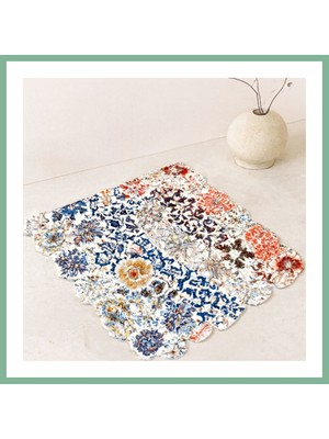 Bşk Virgo Dikdörtgen Kaydırmaz Su Emici Banyo Paspası 70X34 cm BSK2026