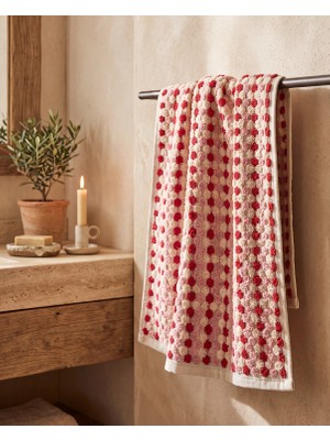 Nuriye Kocakaplan Hera %100 Pamuk Buldan Kara Tezgah Dokuma Büyük Boy Banyo Havlusu 90X150 cm