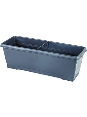 Die Grup 52 cm Tabaklı Antrasit Balkon Saksısı, 10 Litre Kapasite ile Şık