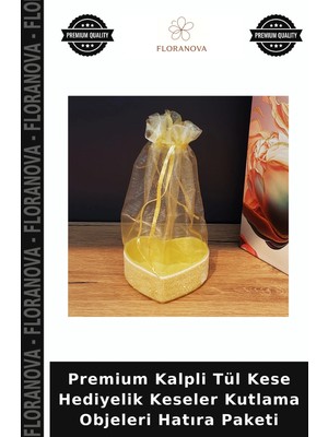 Floranova Premium Kalpli Tül Kese Hediyelik Keseler Kutlama Objeleri Hatıra Paketi