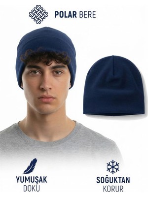 Qulothes Extra Kalın Termal Polar Soğuk Geçirmez Bere  Unisex Pamuklu Kışlık Şapka