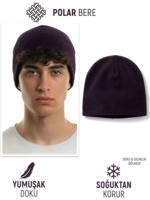 Qulothes Extra Kalın Termal Polar Soğuk Geçirmez Bere  Unisex Pamuklu Kışlık Şapka