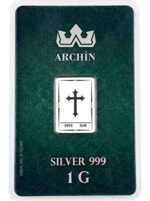 Archin 999 Ayar 1 Gram Gümüş ile Tasarlanmış Hristiyan Haçı Temalı Hediyeye Özel Saf Gümüş KÜLÇE-877
