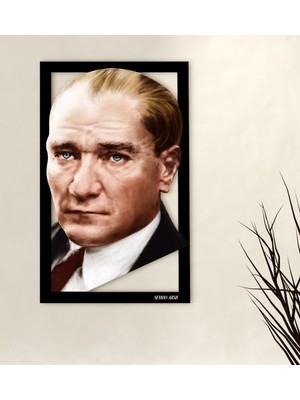 BK Gift Kişiye Özel Atatürk Tasarımlı 3D Ahşap Tablo-2