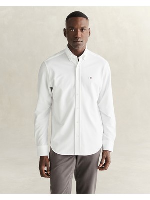 Gant Erkek Beyaz Regular Fit %100 Pamuk Gömlek
