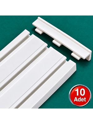 Alet Çantam 3'lü Korniş Kapağı Geçmeli Ray Perde Son Kilidi - 10'lu Paket