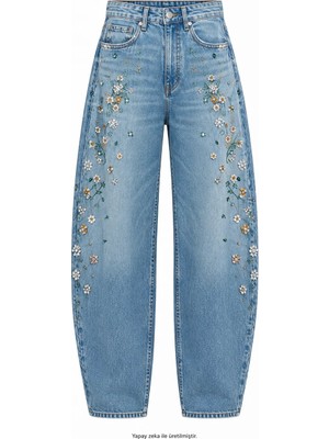 Seda Unlu Butik Tiana Taş Işlemeli Baggy Jean