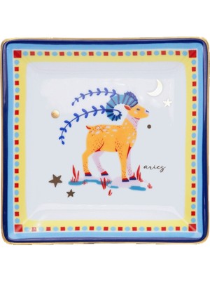 Baci Milano Zodiac Vibe Kare Tabak Koç Burcu 15 cm x 15 cm