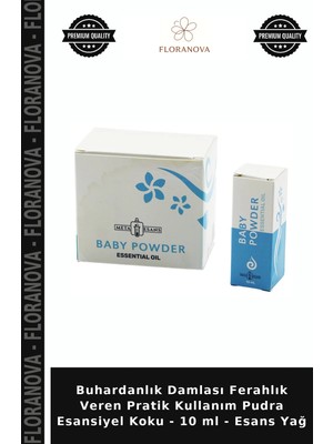 Floranova Buhardanlık Damlası Ferahlık Veren Pratik Kullanım Pudra Esansiyel Koku - 10 ml - Esans Yağ