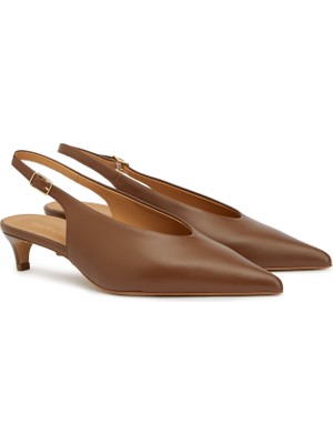 Divarese Dıvarese Tan Leather Heeled Shoes