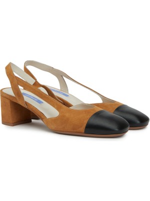 Divarese Dıvarese Camel Comfort Suede Heeled Shoes