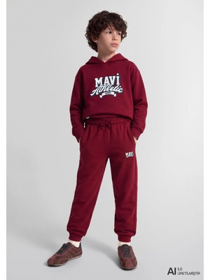 Mavi Mavi Baskılı Bordo Eşofman Altı 6010050-84022