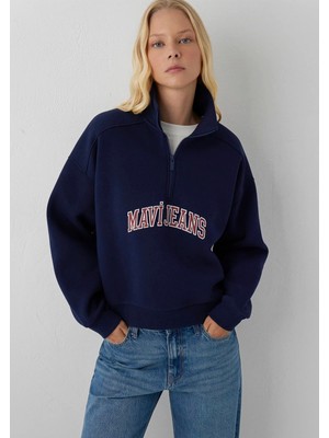 Mavi Mavi Jeans Baskılı Lacivert Sweatshirt 1S20132-84371