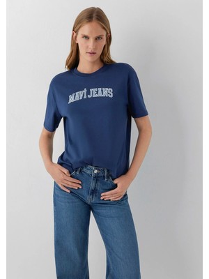 Mavi Mavi Jeans Baskılı Lacivert Tişört 1614381-70488