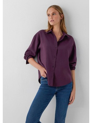 Mavi (Tencel™) Lyocell Karışımlı Mor Gömlek 1220416-70674