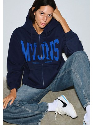 Mavi Mvjns Logo Kapüşonlu Lacivert Sweatshirt 1S10421-84371