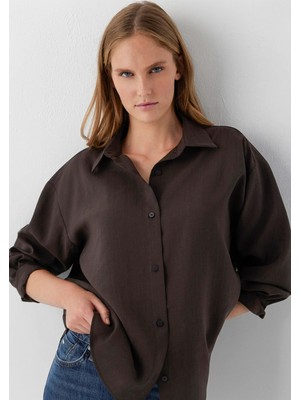 Mavi (Tencel™) Lyocell Karışımlı Kahverengi Gömlek 1220416-89103