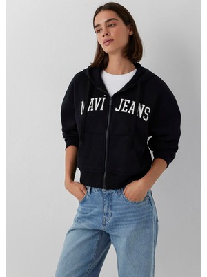 Mavi Mavi Jeans Kapüşonlu Siyah Sweatshirt 1S10587-900