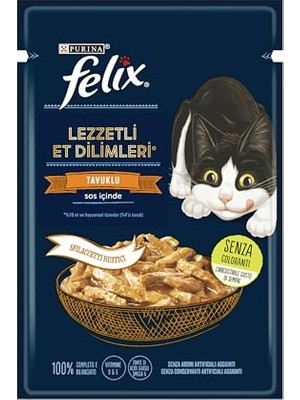 Vionna Felix Lezzetli Dilimler Tavuklu 80 gr