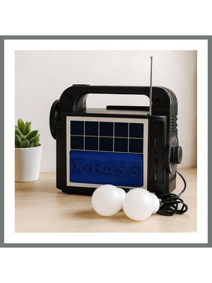 Bezos Solar 3'ü 1 Arada El Feneri Radyo Mp3 Bluetooth Powerbank Mmbz