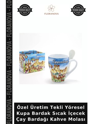 Floranova Özel Üretim Tekli Yöresel Kupa Bardak Sıcak Içecek Çay Bardağı Kahve Molası