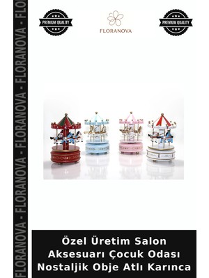 Floranova Özel Üretim Salon Aksesuarı Çocuk Odası Nostaljik Obje Atlı Karınca
