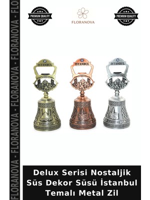 Floranova Delux Serisi Nostaljik Süs Dekor Süsü Istanbul Temalı Metal Zil