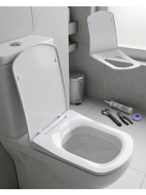 Tr Universal Klozet Kapağı Yavaş Kapanan Sessiz Sistem Kolay Kurulum