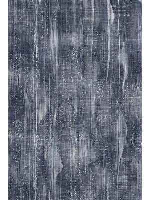 Rugzella Koyu Indigo Eskitme Dokulu Modern Tek Renk Düz Mavi Kaymaz Taban Yıkanabilir Halı