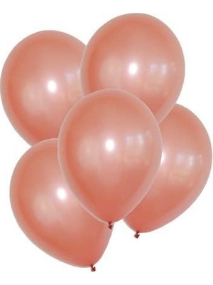 Nexoraa Benim - Metalik Rose Gold Balon 12 Inch 10 Adet
