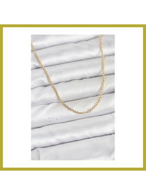 Bezos cm 14K Gold Renk Halka Model 60 cm Kadın Kolye Bcks
