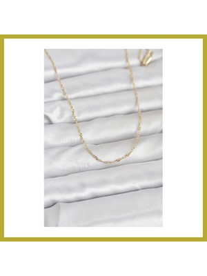 Bezos cm 14K Gold Renk Burgu Model 60 cm Kadın Kolye Bcks