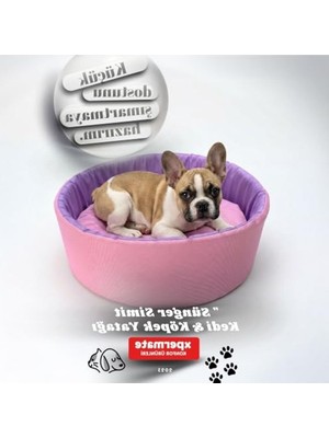 Myg Plus Küçük Irk Köpekler Için Yatak, Pembe-Lila, 45 cm