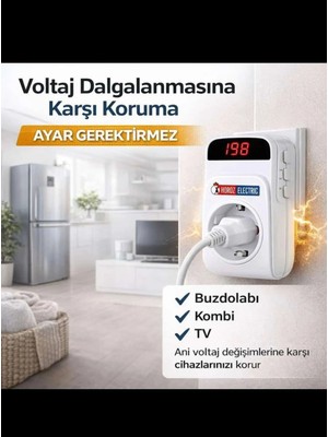Onerous Horoz Protex-R Dijital Akım Korumalı Priz 16A-220V