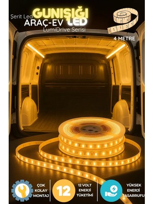 Onerous 4 M 12V Günışığı LED Şerit, Yapışkanlı