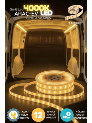 Onerous 2 M 12V Beyaz LED Şerit, Yapışkanlı