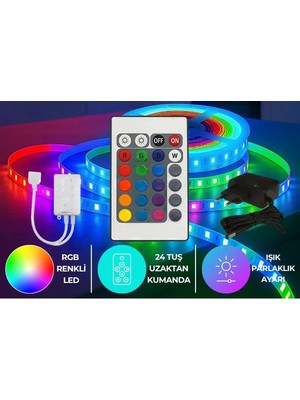 Onerous 2 M Rgb LED Şerit, 24 Tuş Kumandalı